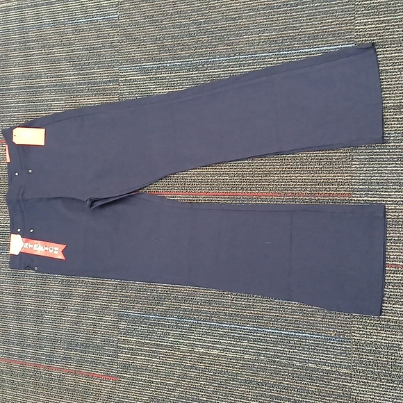 Maze Collection Pants - NWT Maze Collection Navy Blue PANTS Stretch Flare Levanta Cola Size Lg